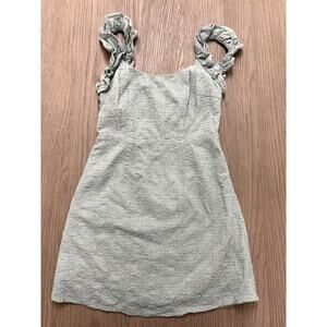 Selfie Leslie Textured Mini Dress Ruched Straps Women’s XS